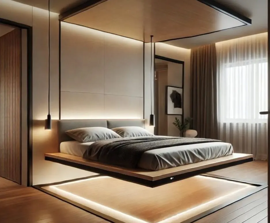 Floating bed