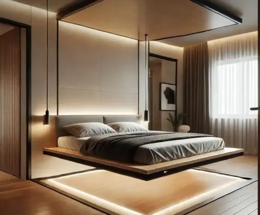 Floating bed